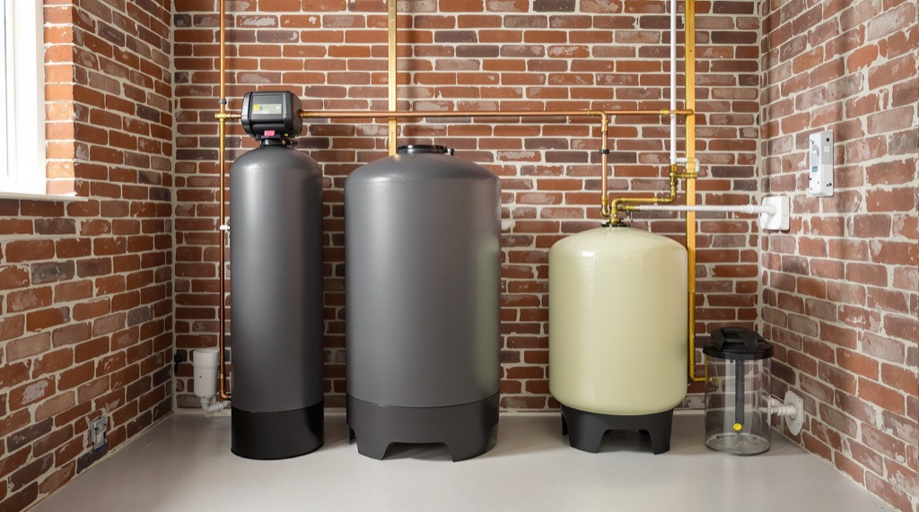 Water treatment equipment installed in the utility room of a York County home